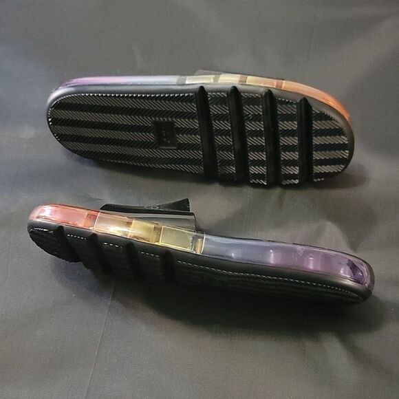 BRAND NEW BEBE MULTICOLOR SLIDE SANDALS R3 - Picture 8 of 14